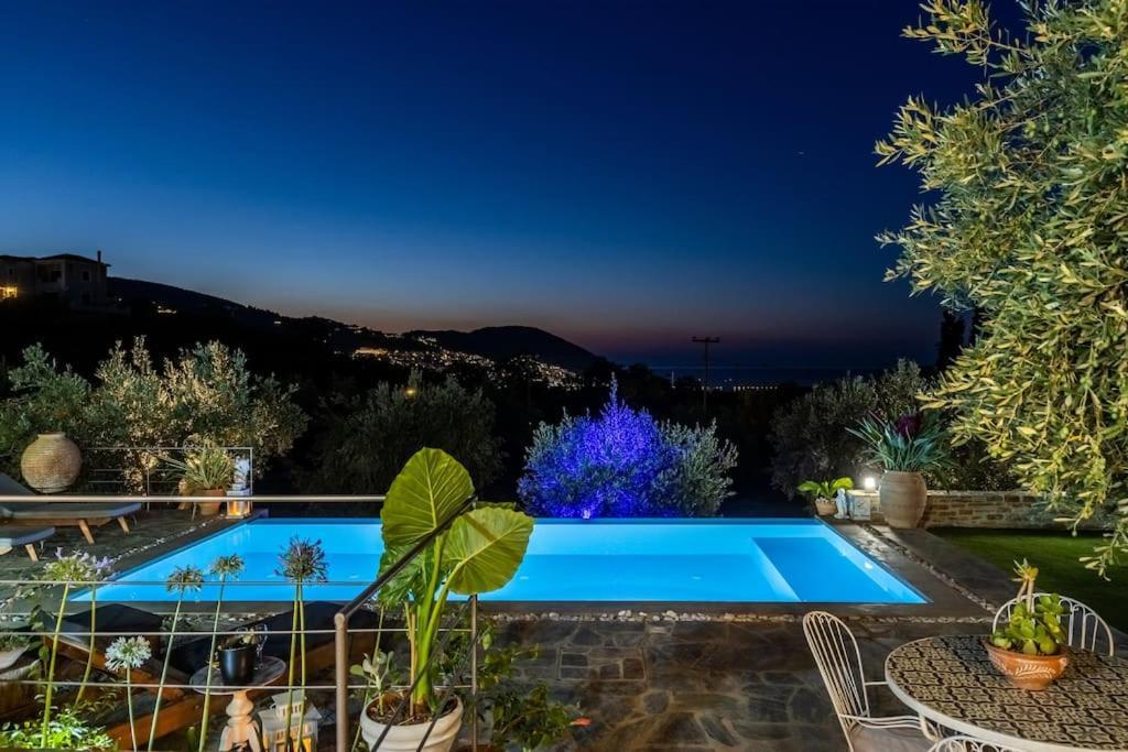 Skopelos Blue Heaven Pool Villa In Olive Grove Kültér fotó