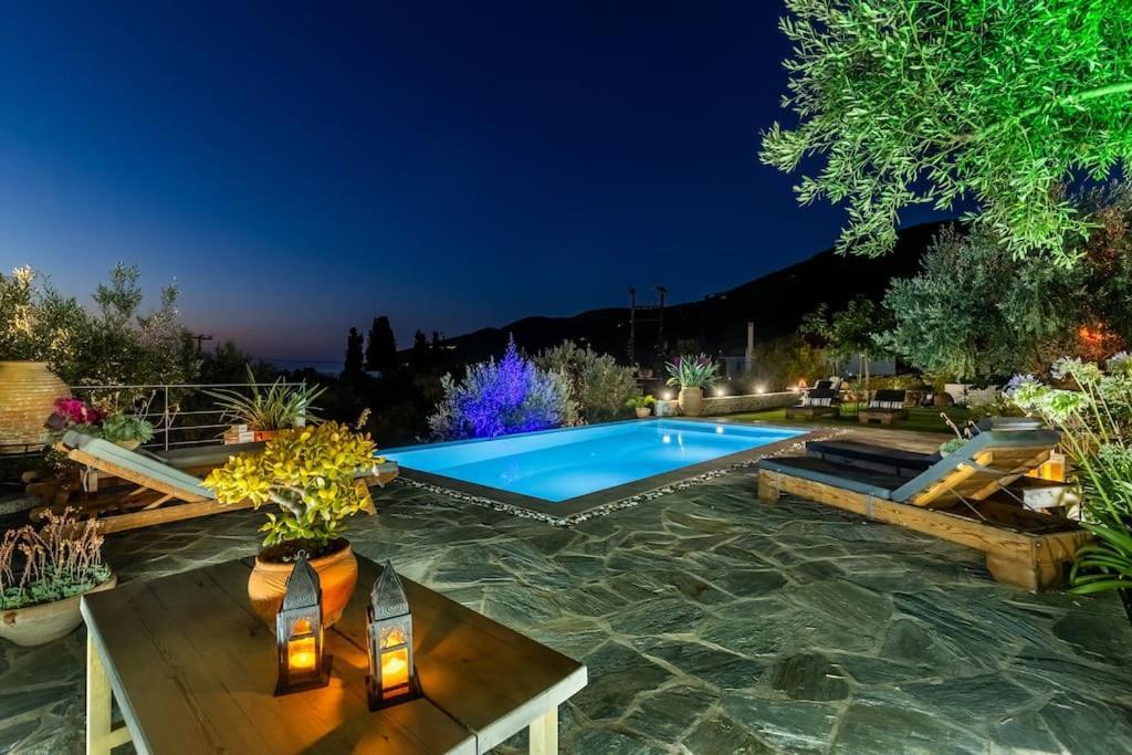 Skopelos Blue Heaven Pool Villa In Olive Grove Kültér fotó