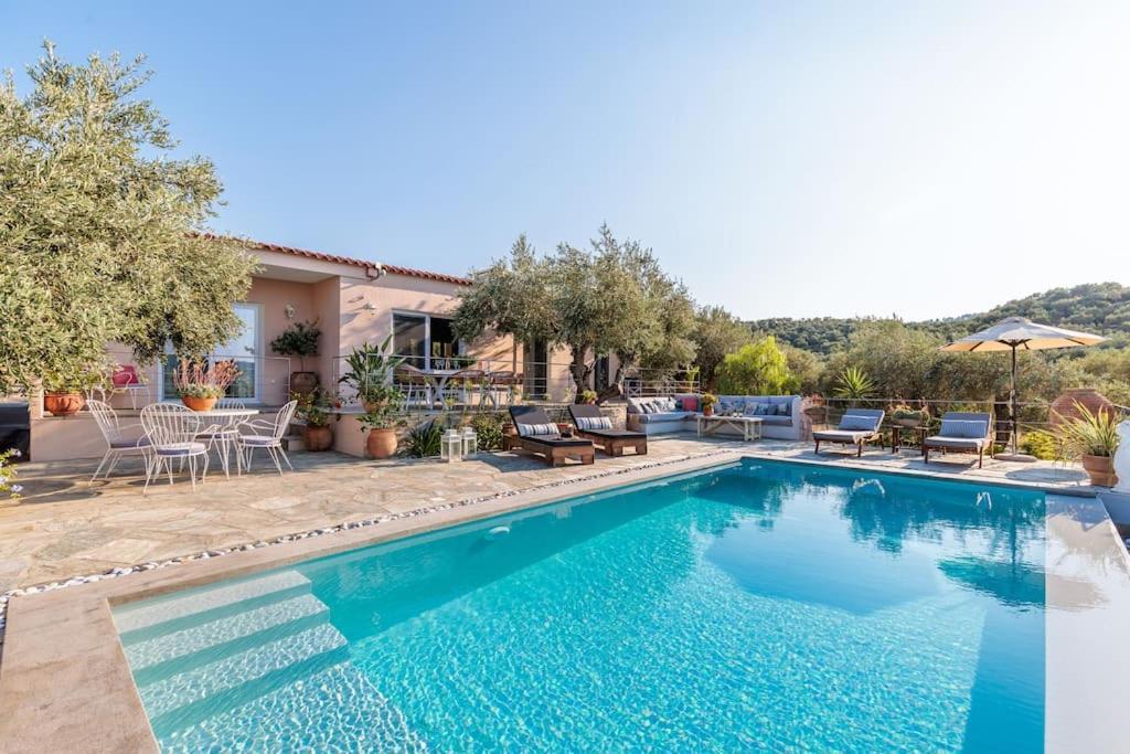 Skopelos Blue Heaven Pool Villa In Olive Grove Kültér fotó
